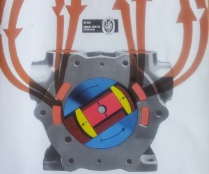 Rotary Piston Pump for viscous fluids, self priming, gentle pump action, positive displacement